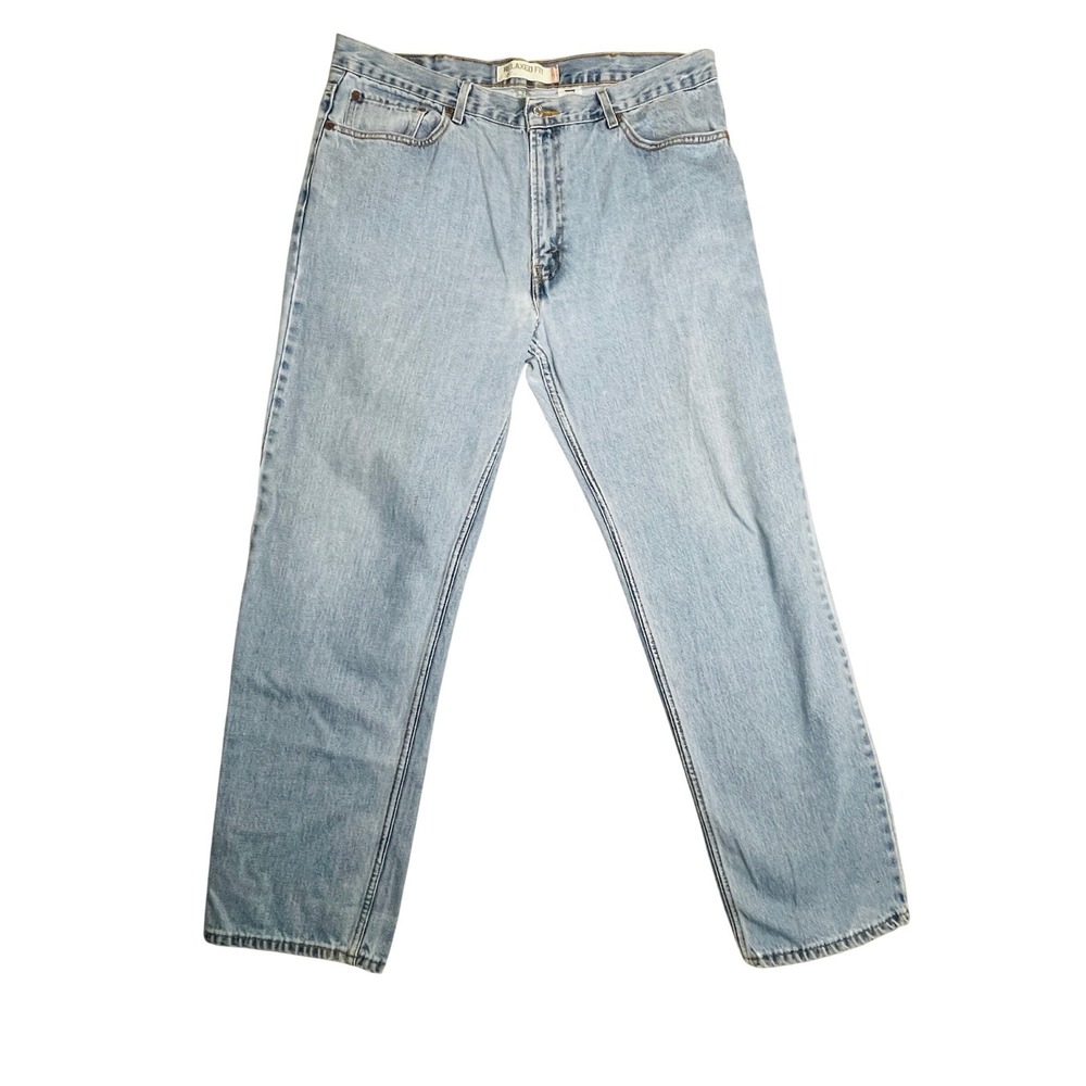 VINTAGE Levi's 550 Relaxed Fit Jeans Mens 40x34 Light Wash Tapered Leg 2006